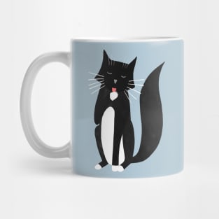 Washing Tuxedo Cat Mug